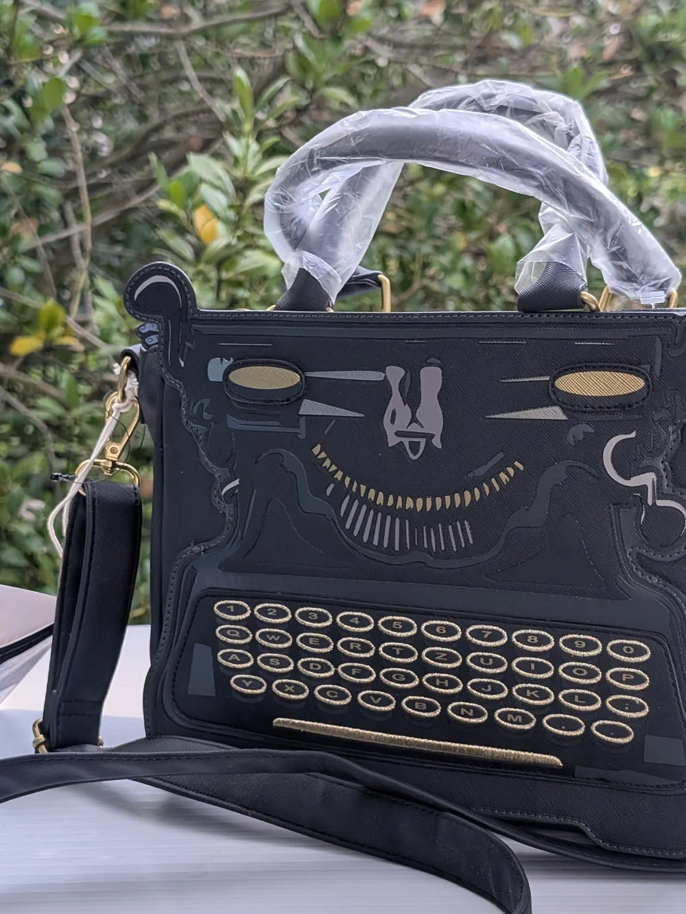 *NWT* Loungefly "Wednesday" Black Typewriter Handbag - Picture 2 of 16